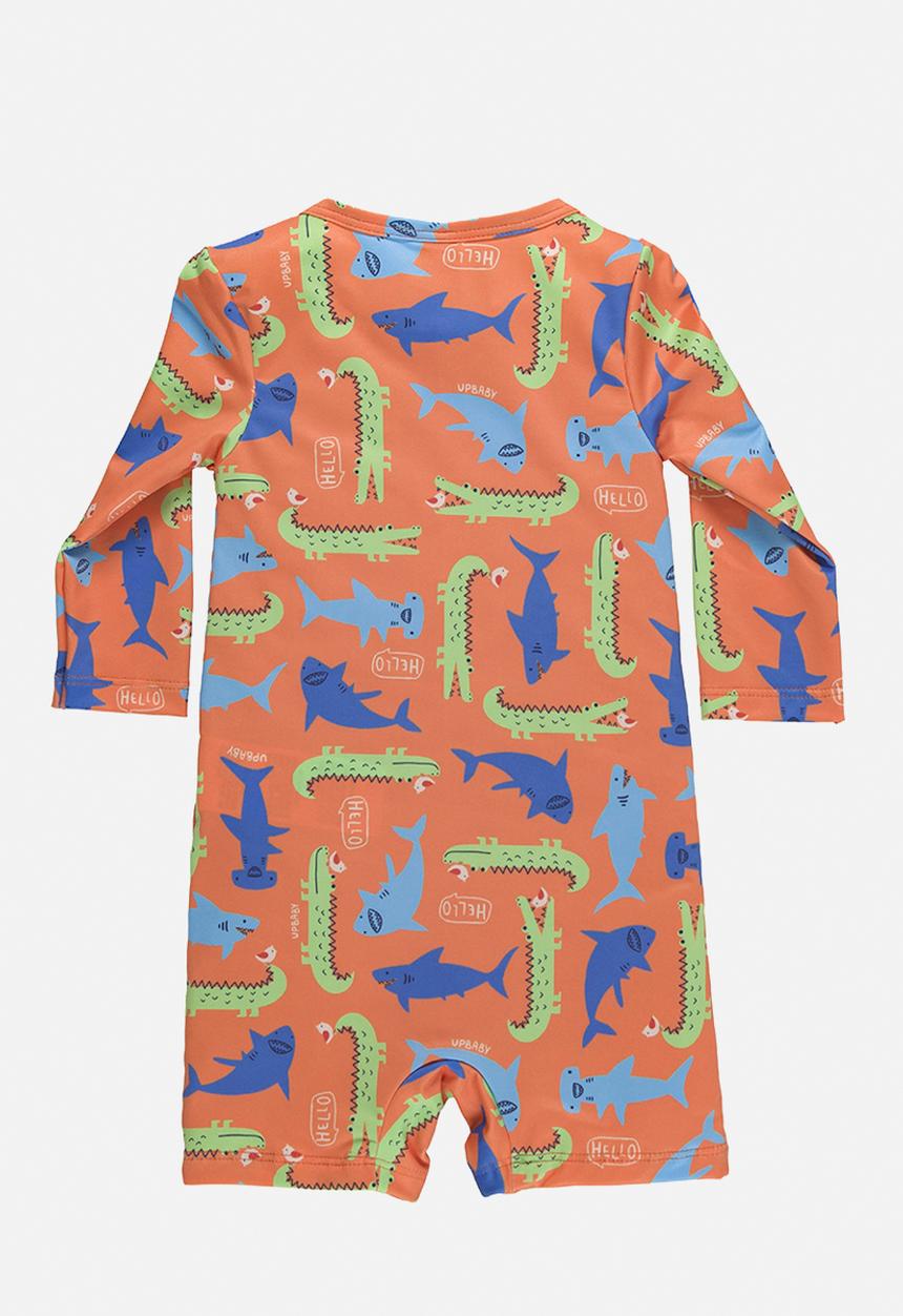 UP Baby - Upf 50+ sun protection romper - orange