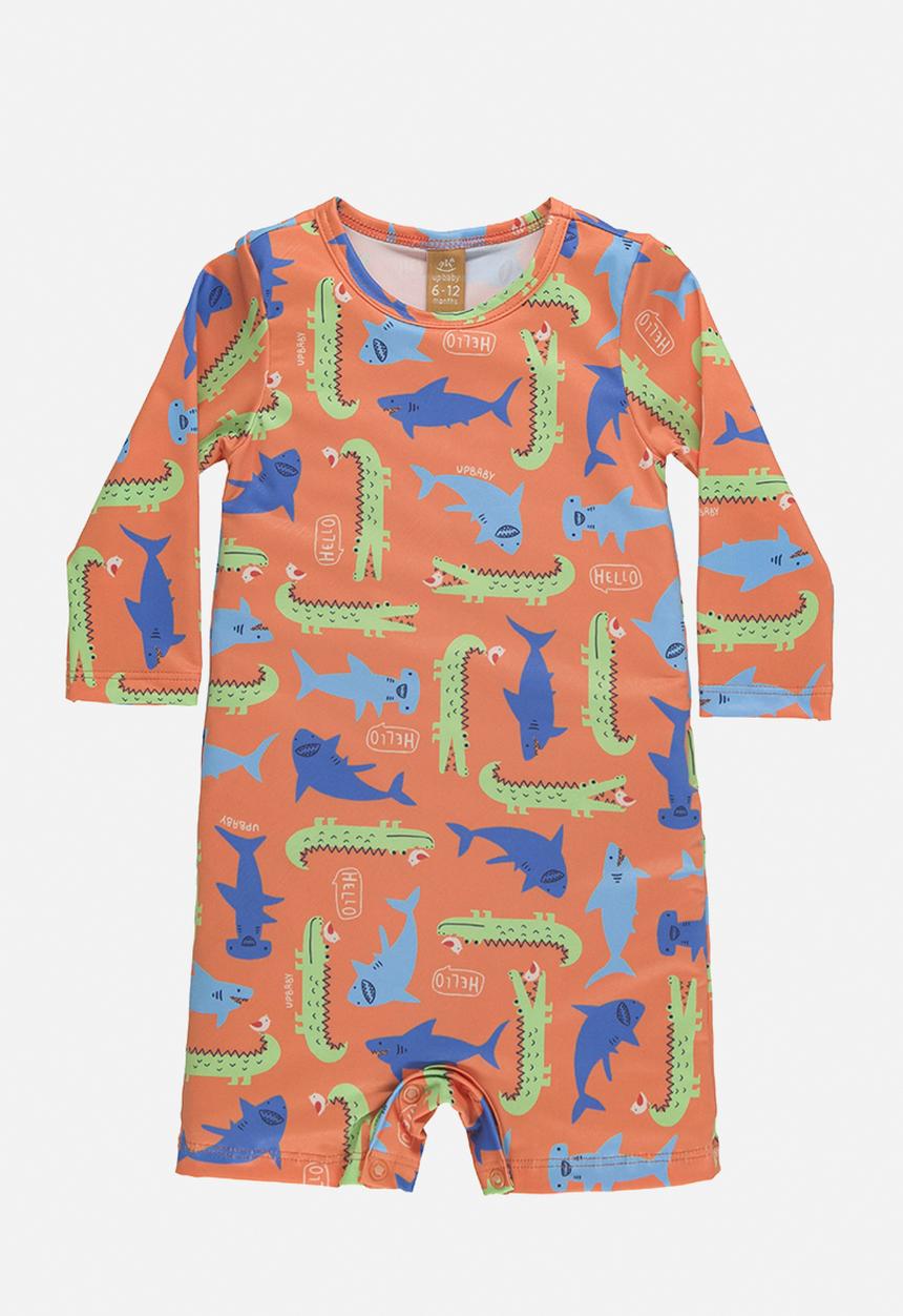 UP Baby - Upf 50+ sun protection romper - orange