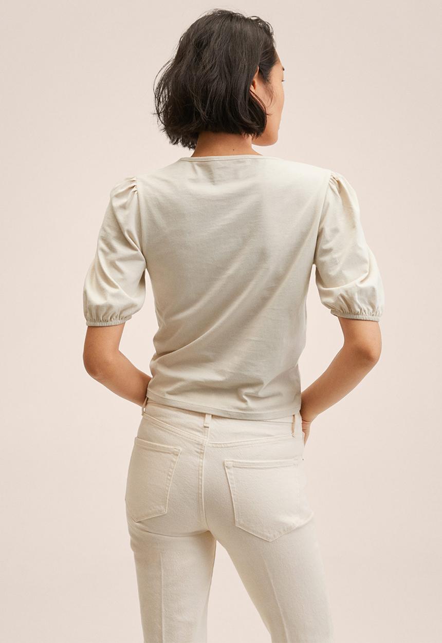 MANGO - T-shirt maya - light pastel grey