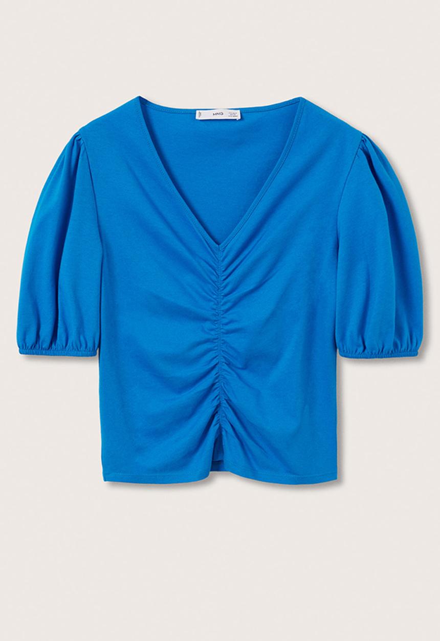 MANGO - T-shirt maya - medium blue