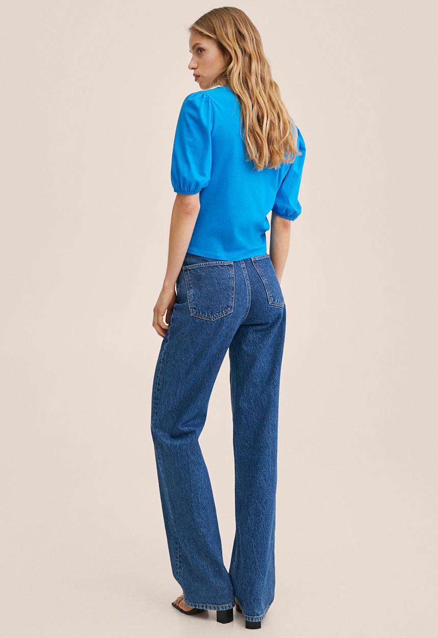 MANGO - T-shirt maya - medium blue