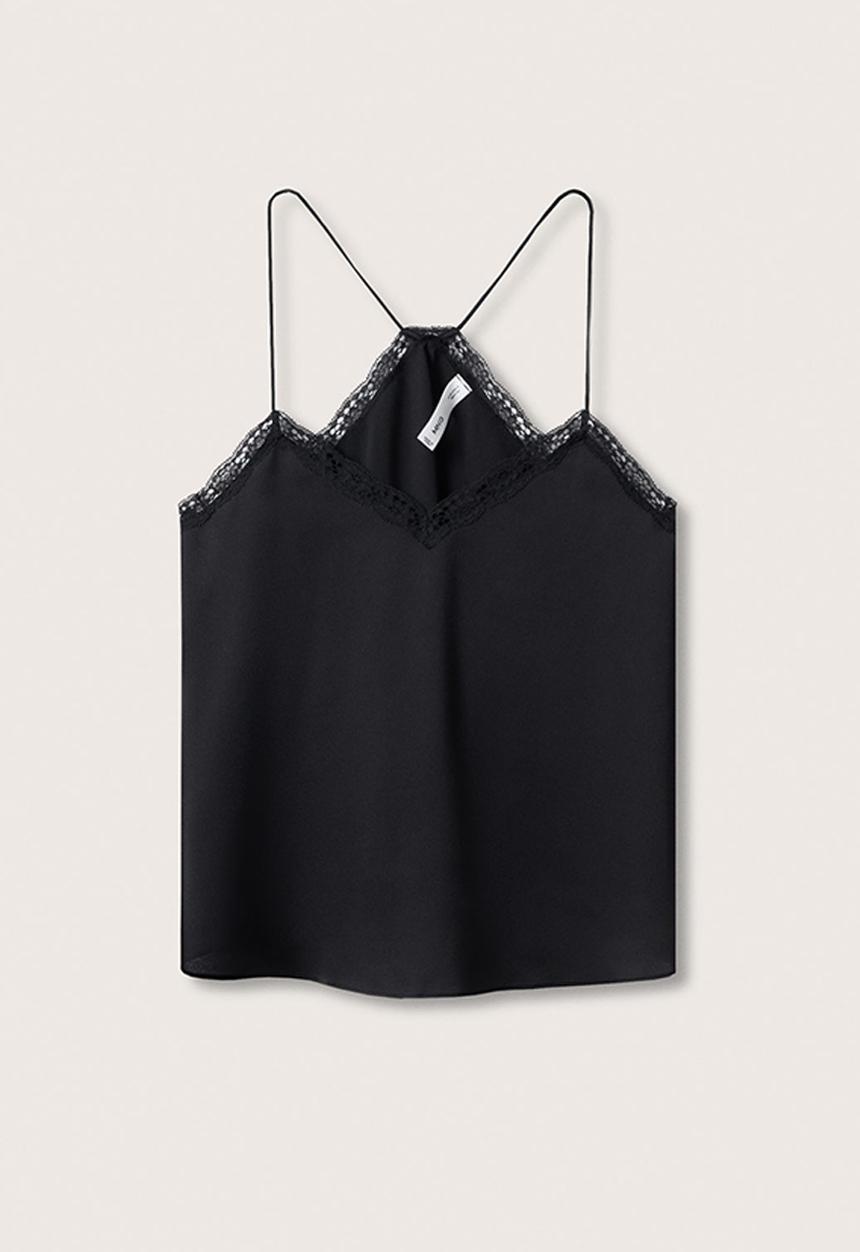 MANGO - Top lobelia - black