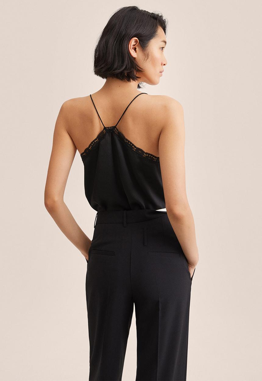 MANGO - Top lobelia - black