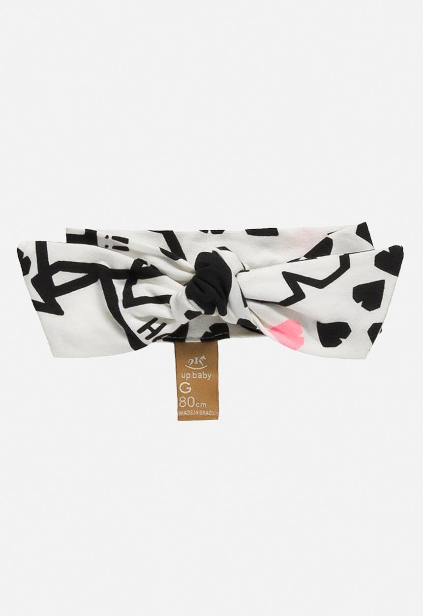 UP Baby - Bodysuit overalls and headband - off white & pink
