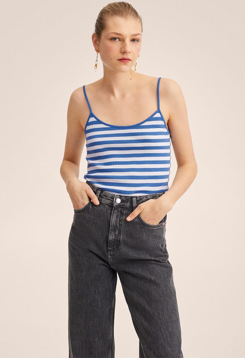 MANGO - Top pili - blue 