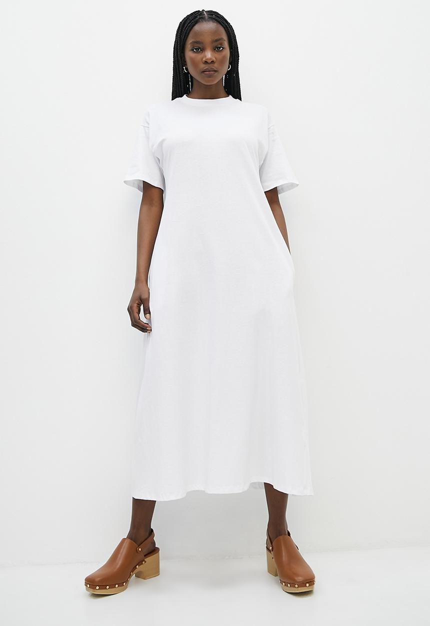 Superbalist - Trapeze tee dress - white