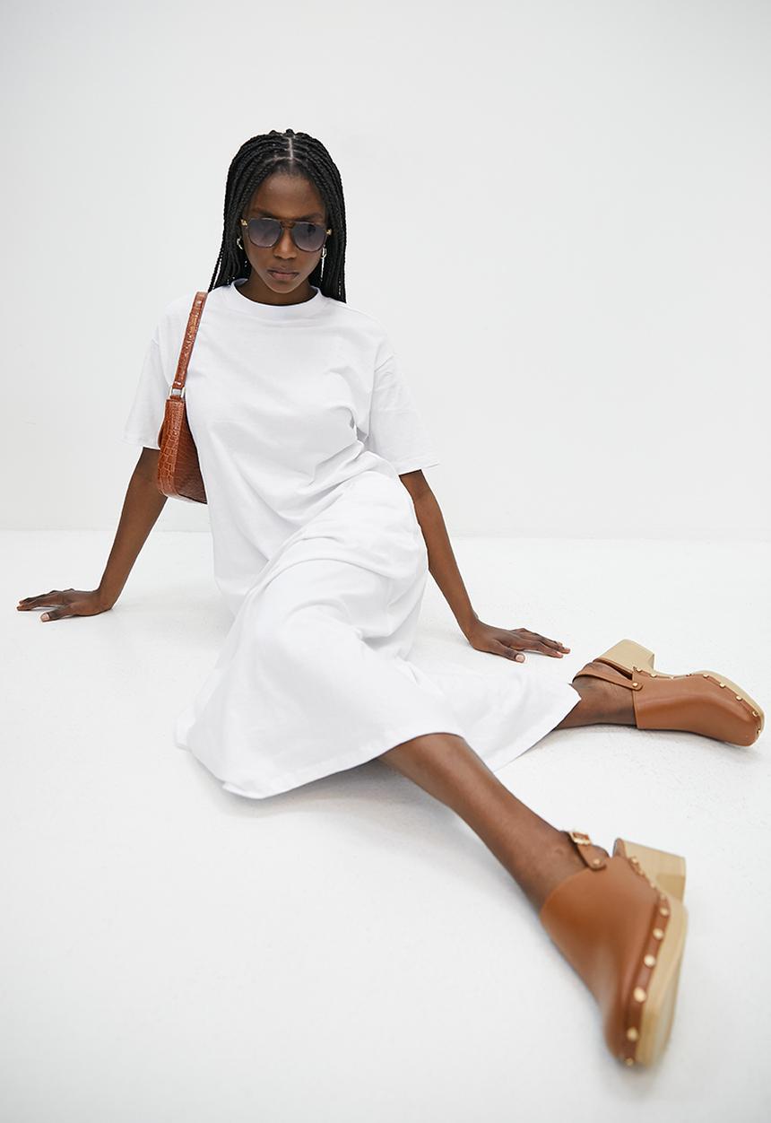 Superbalist - Trapeze tee dress - white