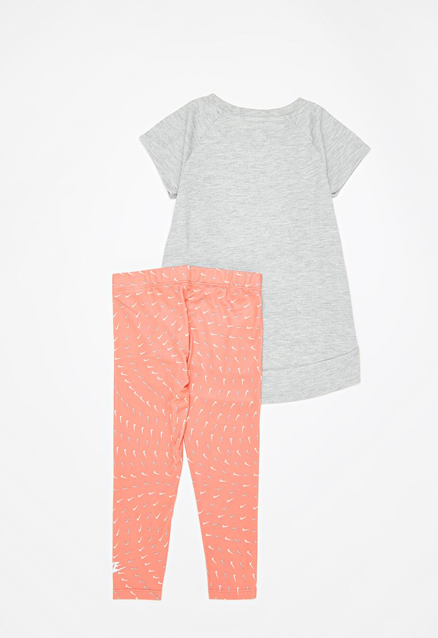 Nike - Nkg essentials + legging set - grey & pink