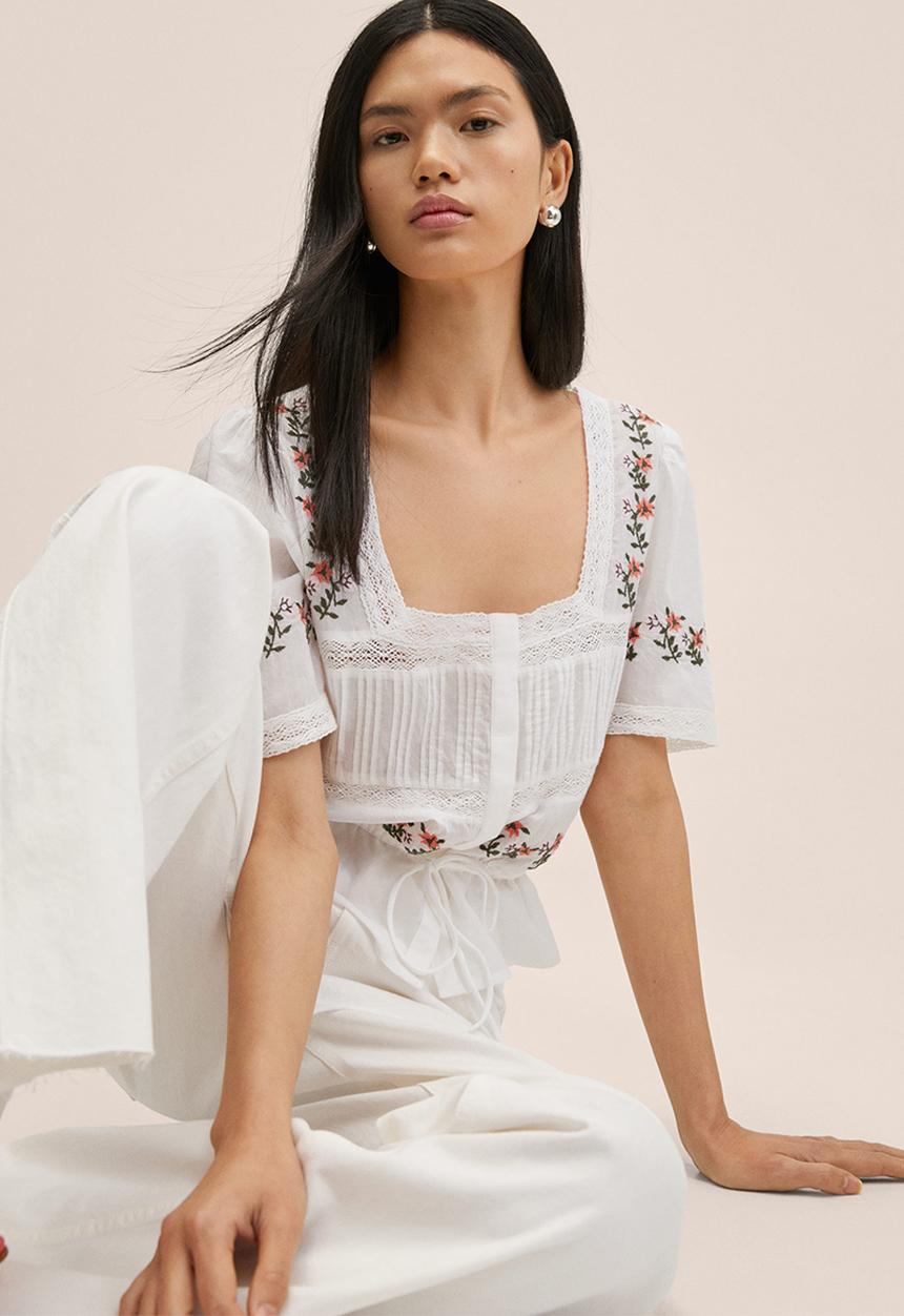 MANGO - Blouse amelie - natural