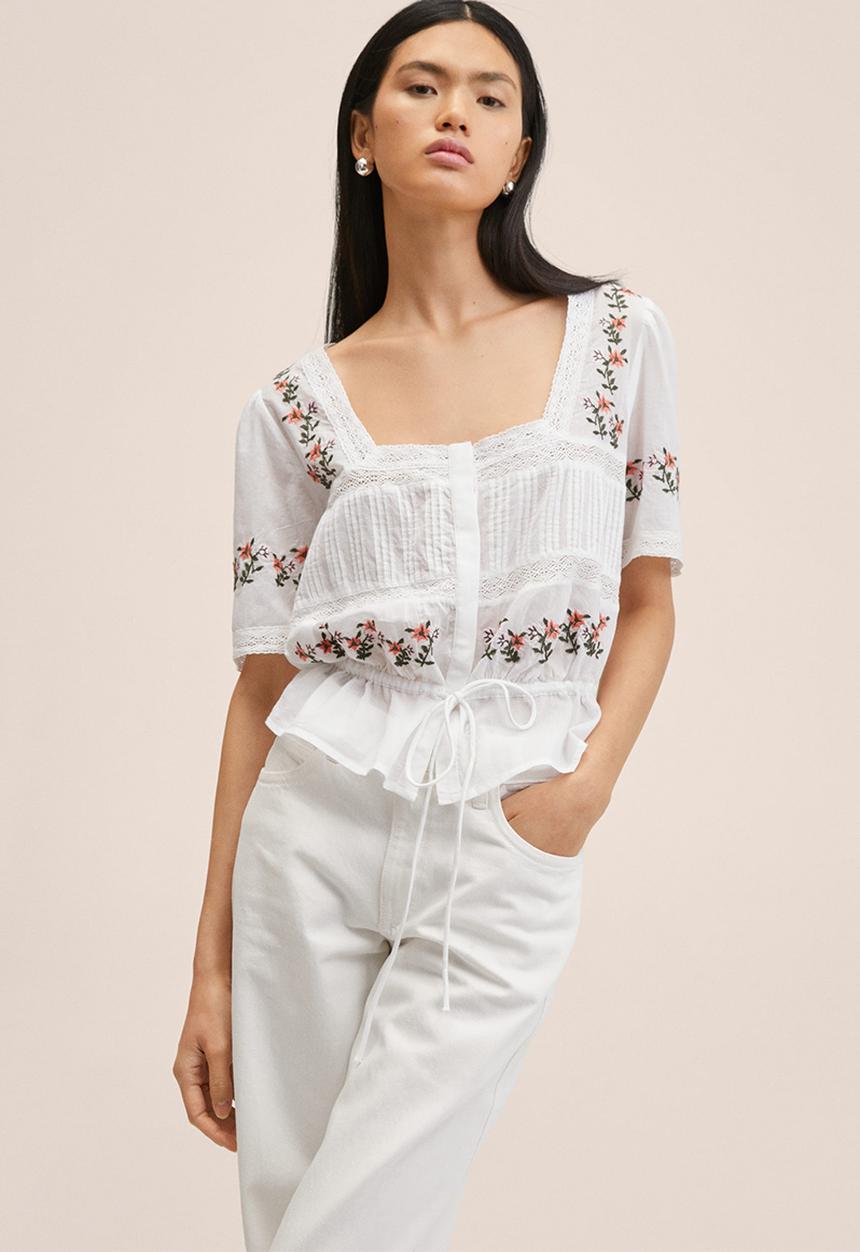MANGO - Blouse amelie - natural
