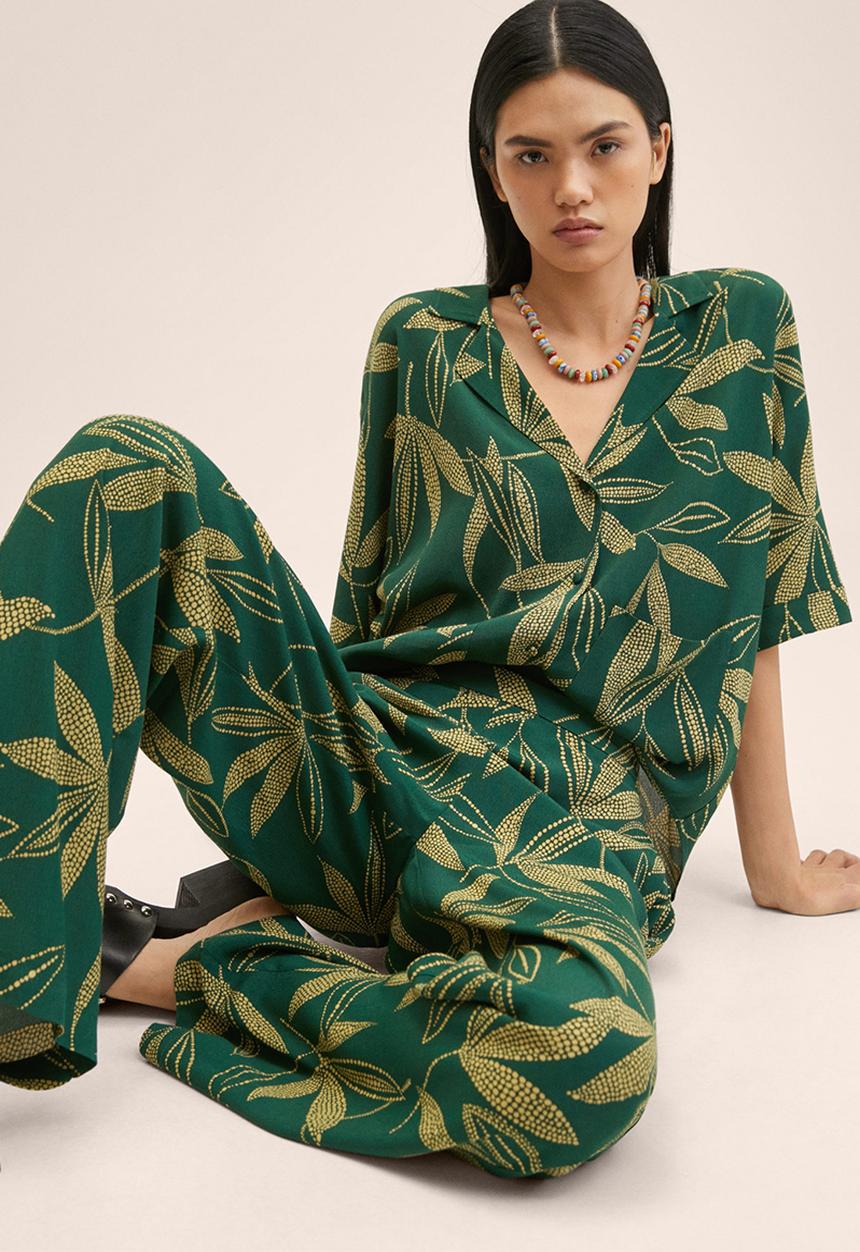 MANGO - Blouse claudie - green