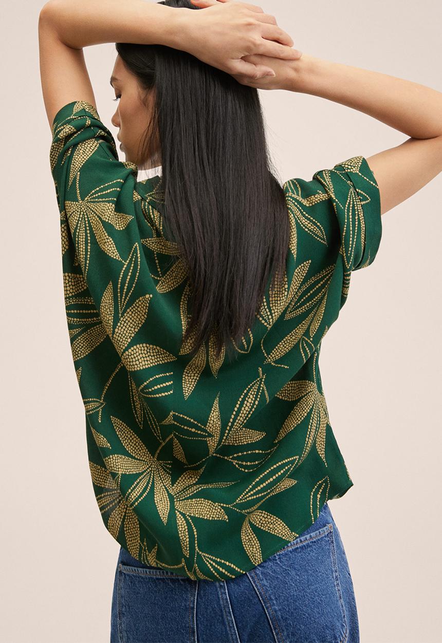 MANGO - Blouse claudie - green