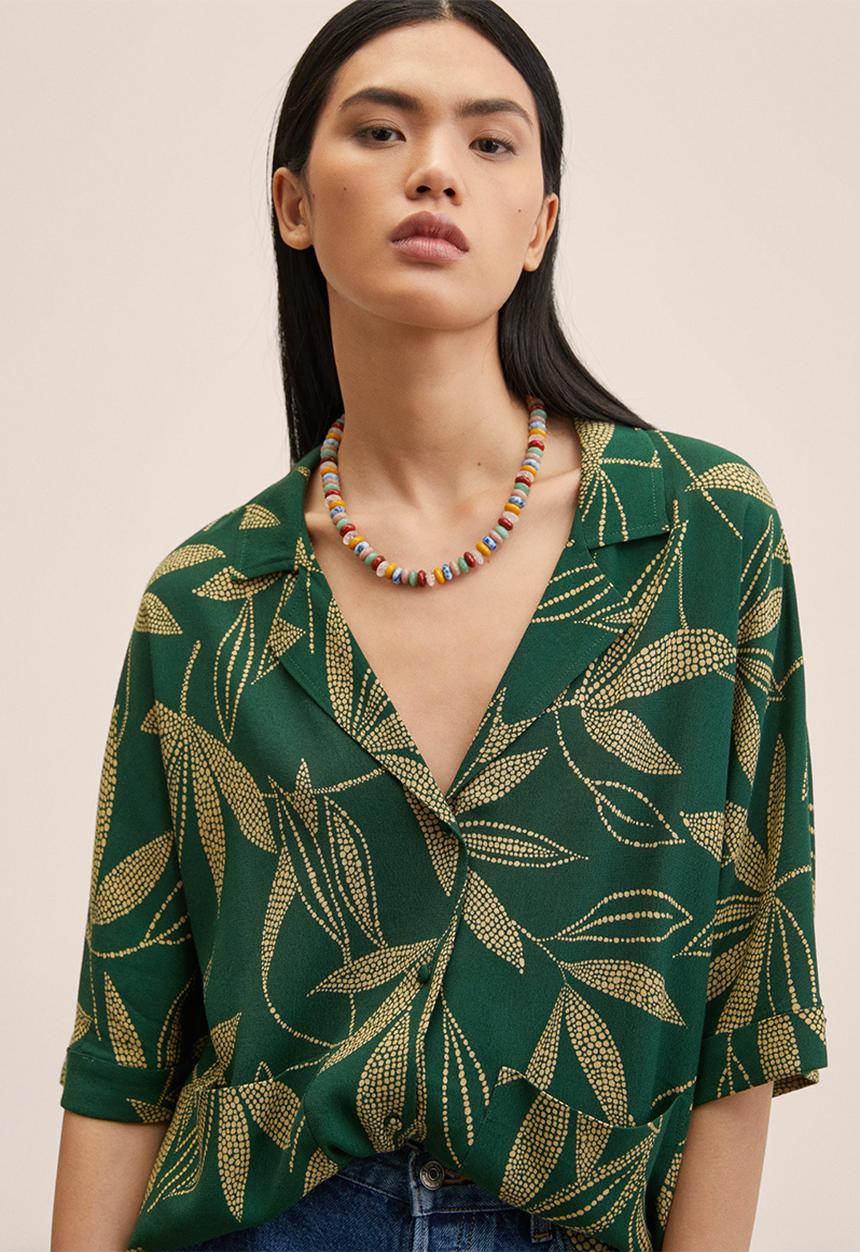 MANGO - Blouse claudie - green