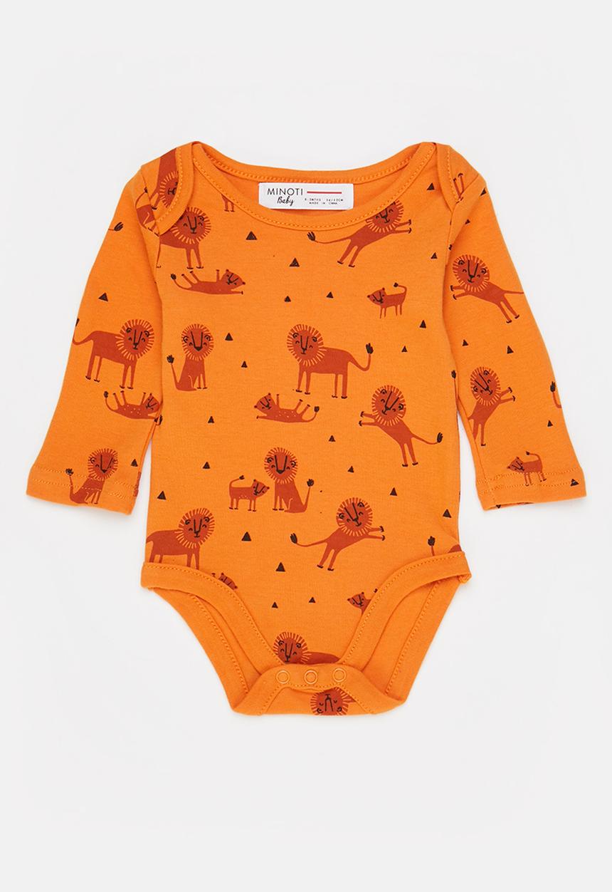 MINOTI - Long sleeve babygrow - orange 
