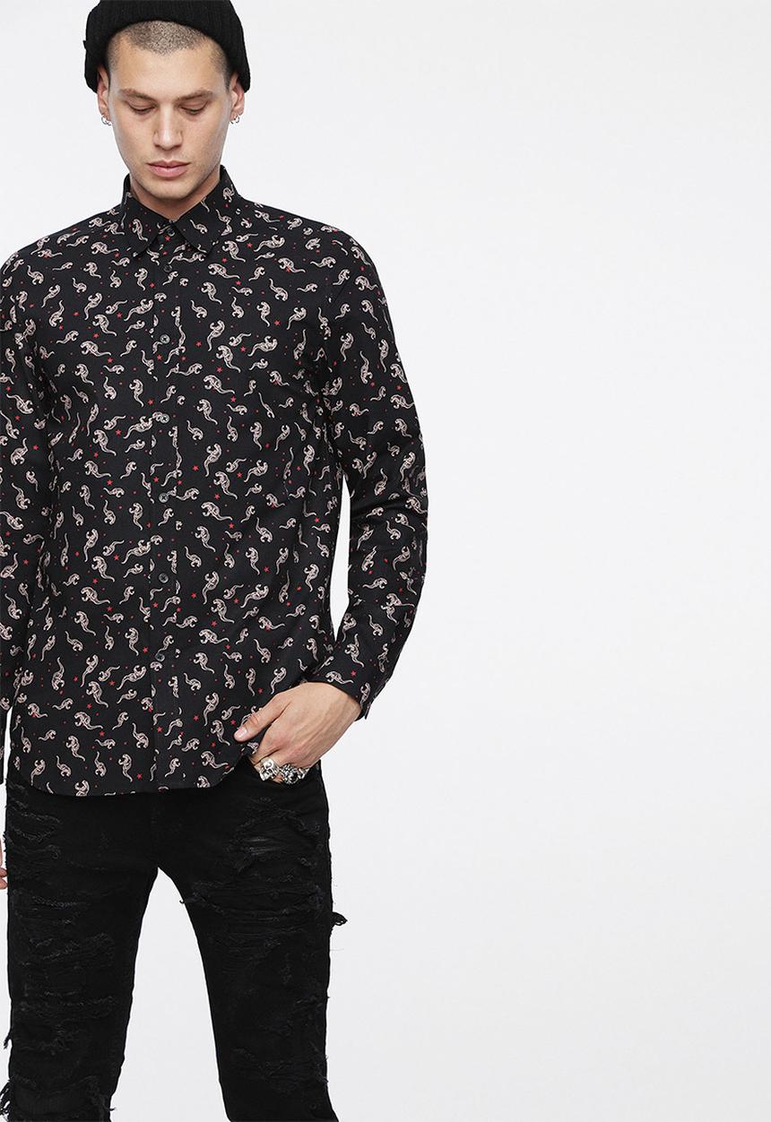 Diesel  - S-dinosau shirt - black 