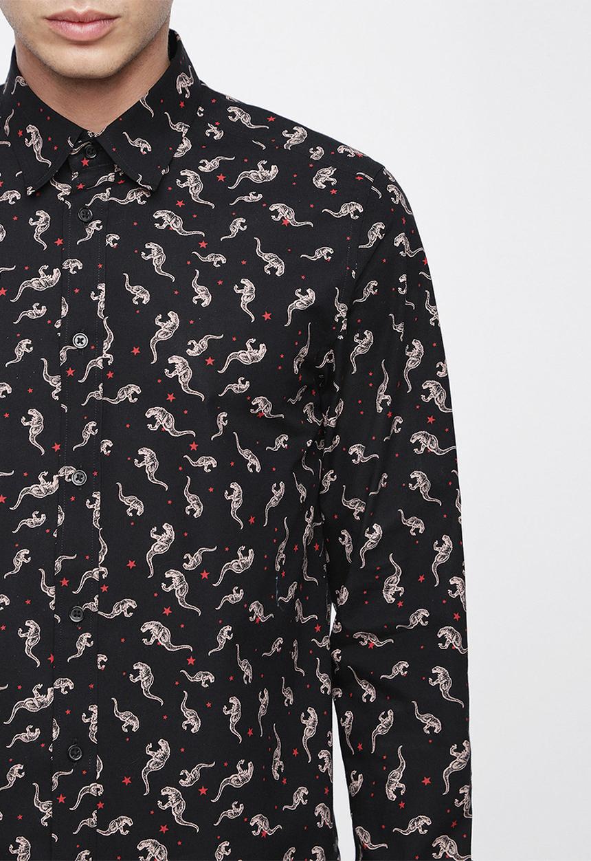 Diesel  - S-dinosau shirt - black 