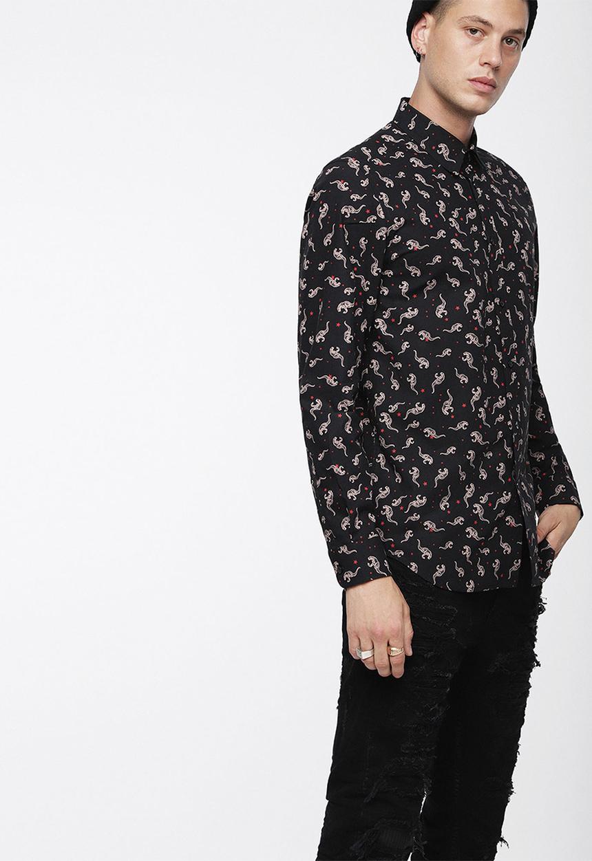 Diesel  - S-dinosau shirt - black 