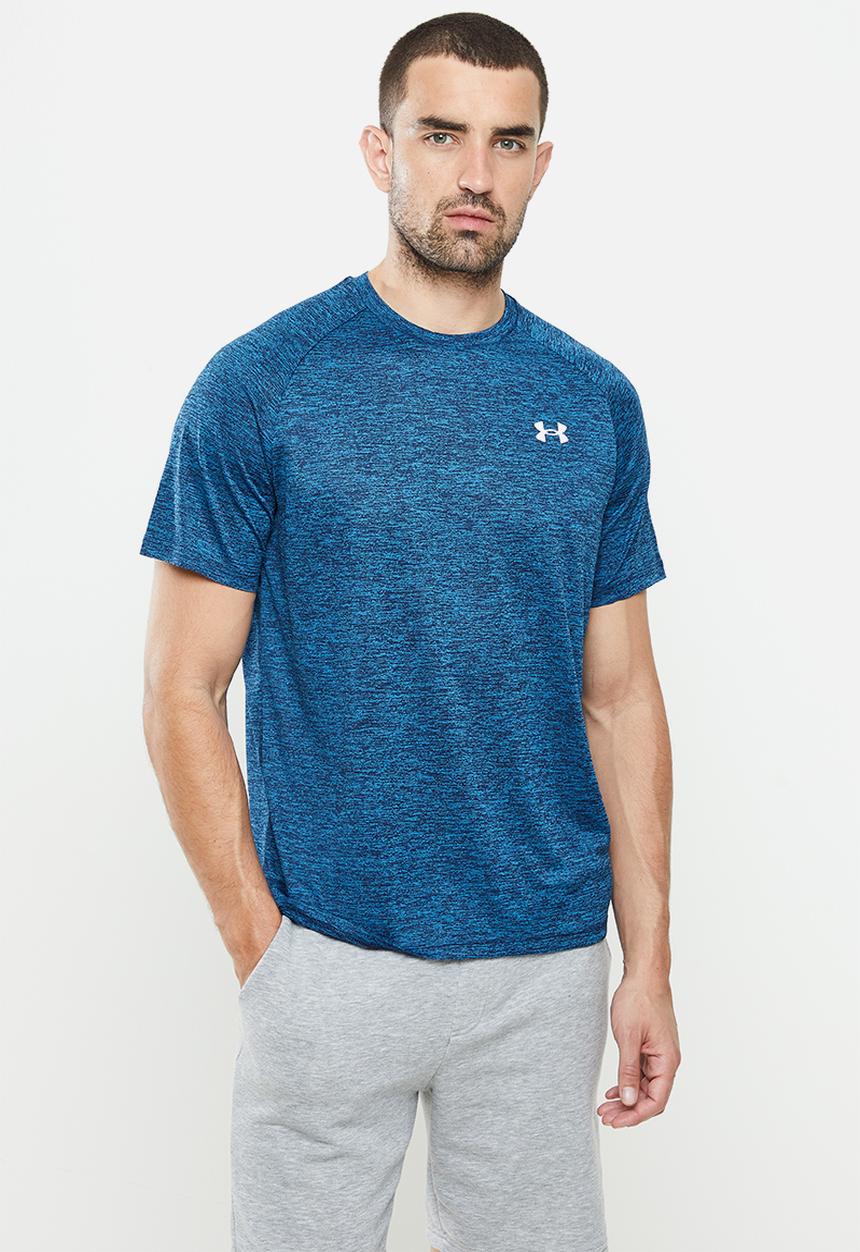 Under Armour - UA Tech™ 2.0 Short Sleeve Tee - Cruise blue & white