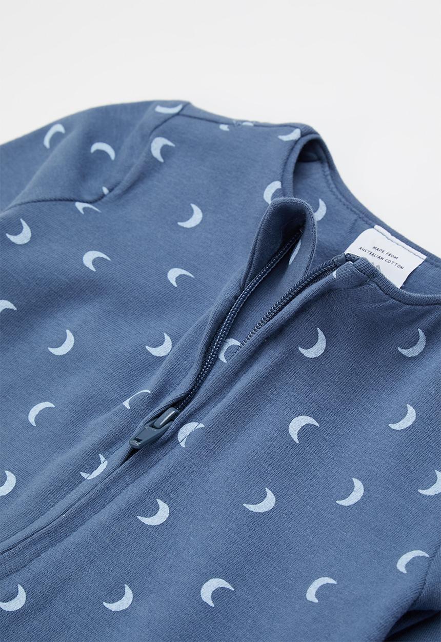 Cotton On - The long sleeve zip romper - petty blue
