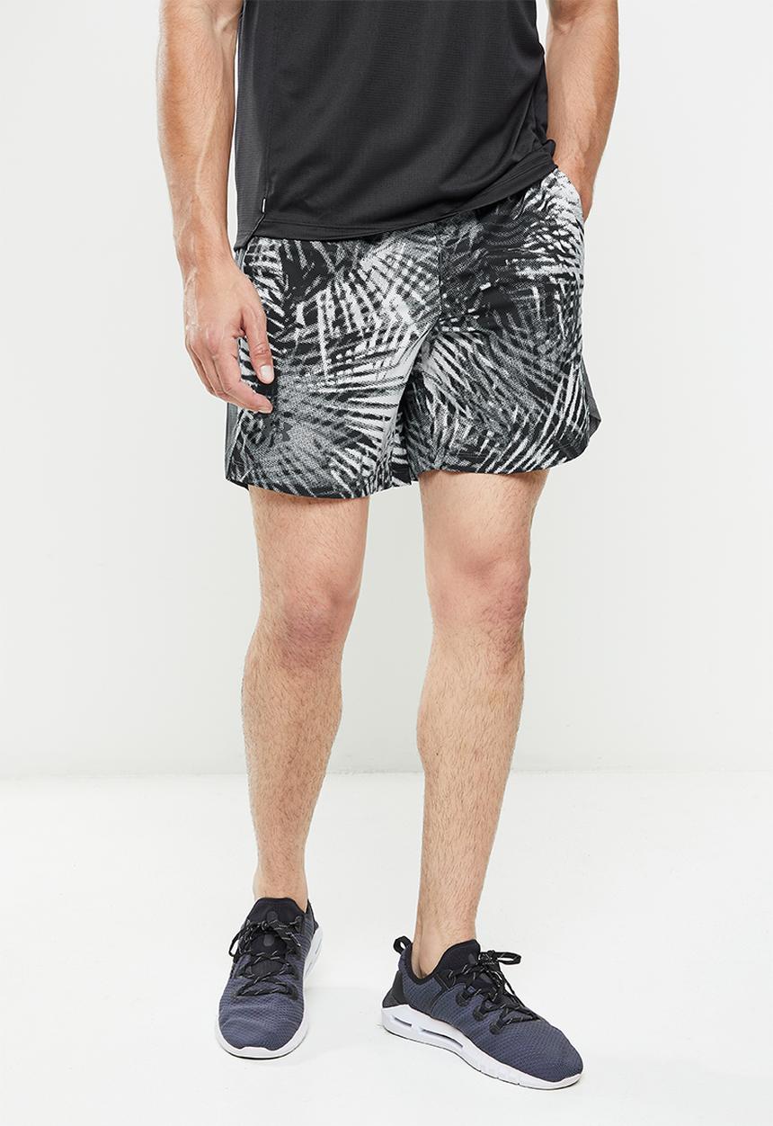 Under Armour - UA Launch Run 7inch Print Shorts- pitchgray
