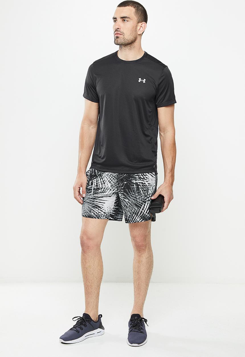 Under Armour - UA Launch Run 7inch Print Shorts- pitchgray