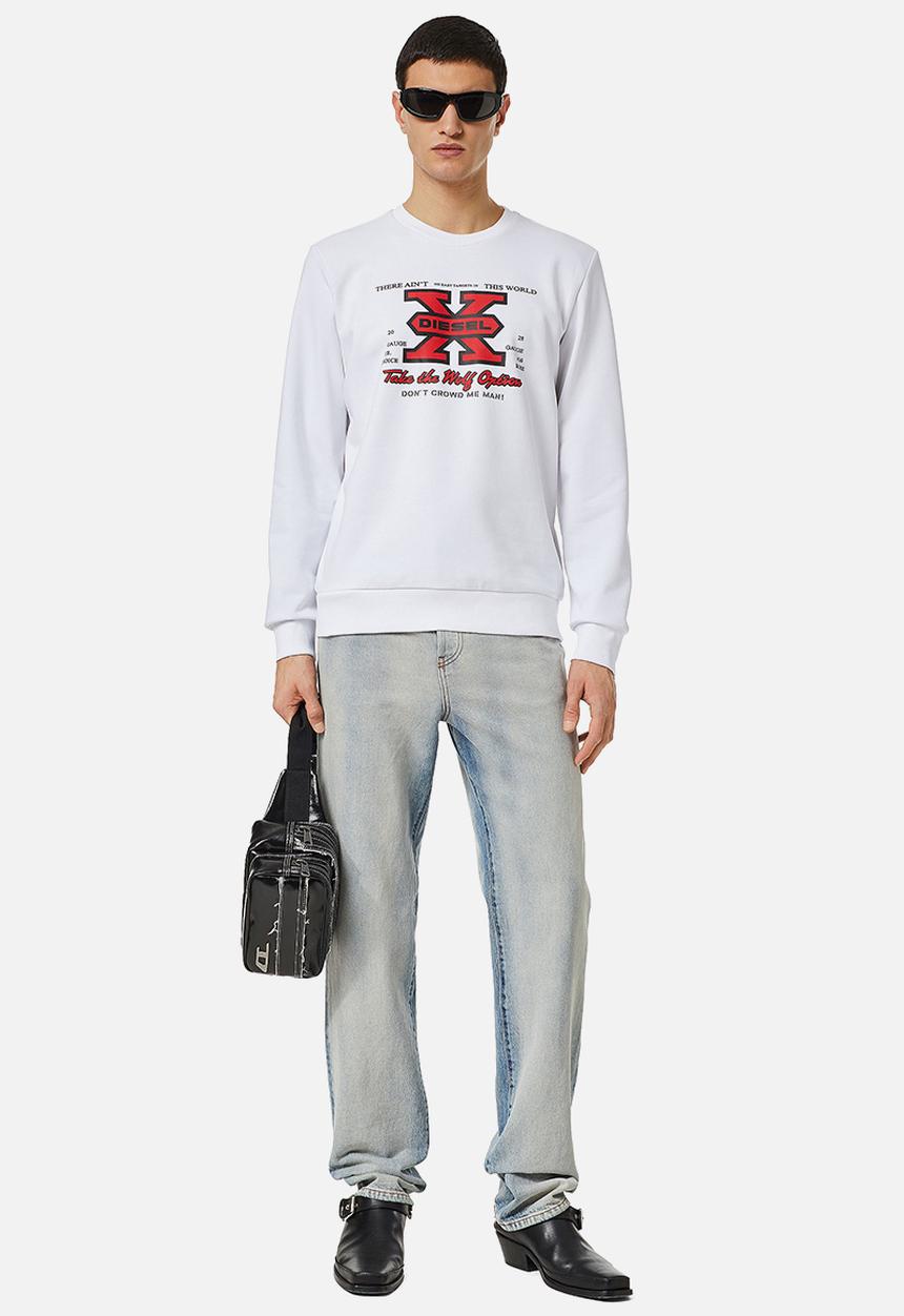 Diesel  - S-ginn-k25 sweat-shirt -white 