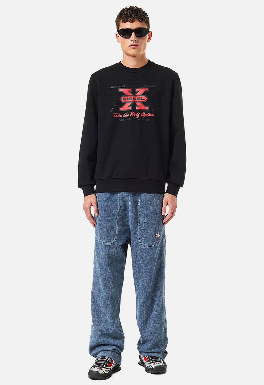 Diesel  - S-ginn-k25 sweat-shirt - black 