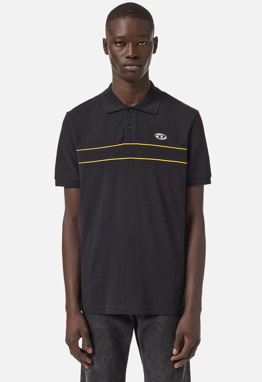 Diesel  - T-smith-band polo shirt - black