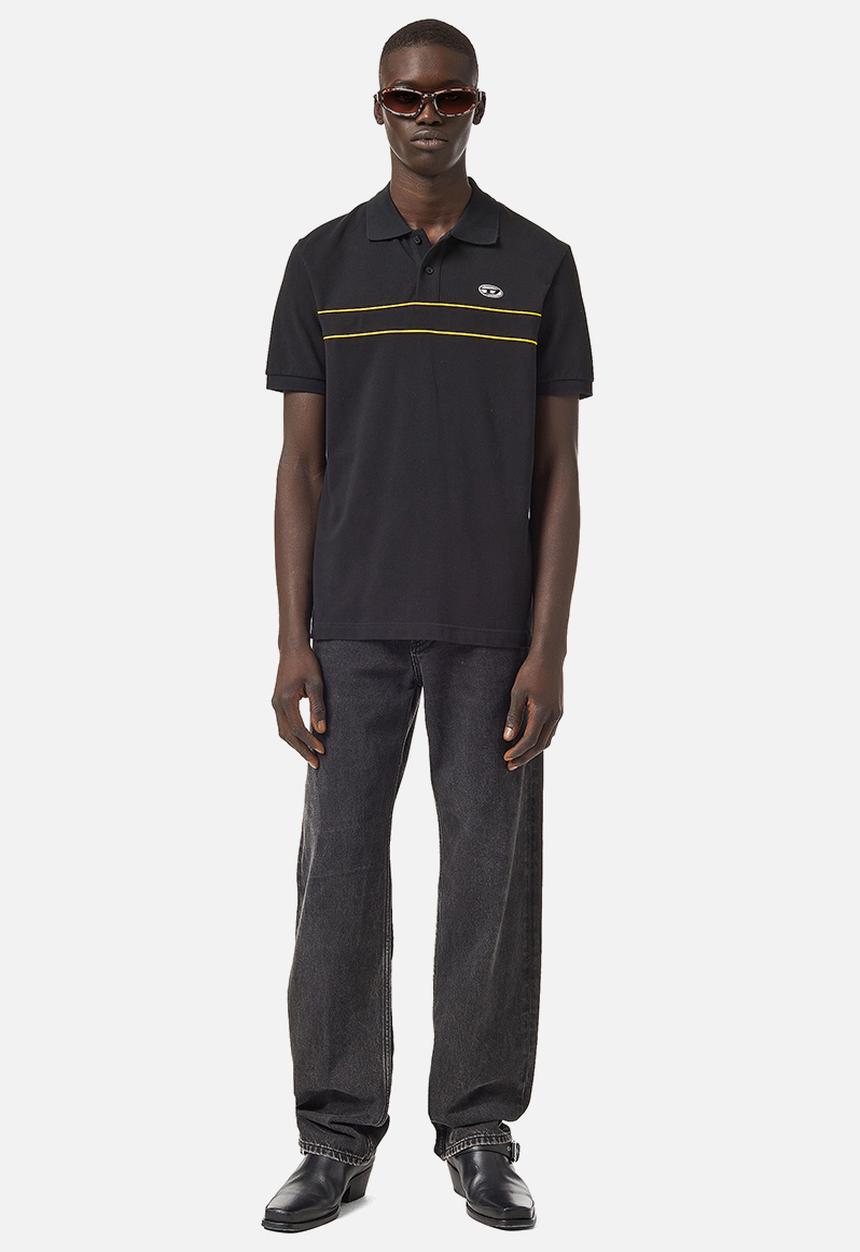 Diesel  - T-smith-band polo shirt - black
