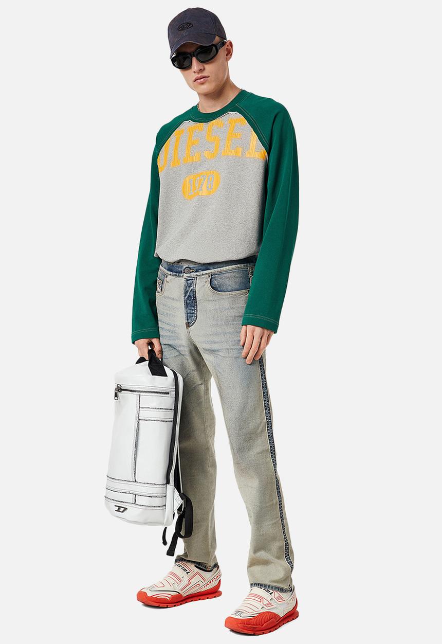 Diesel  - S-raglen sweatshirt - grey & green 