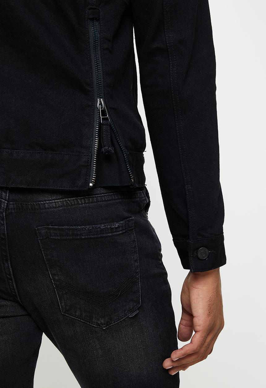 S.P.C.C - Caxton regular fit trucker denim jacket  - black