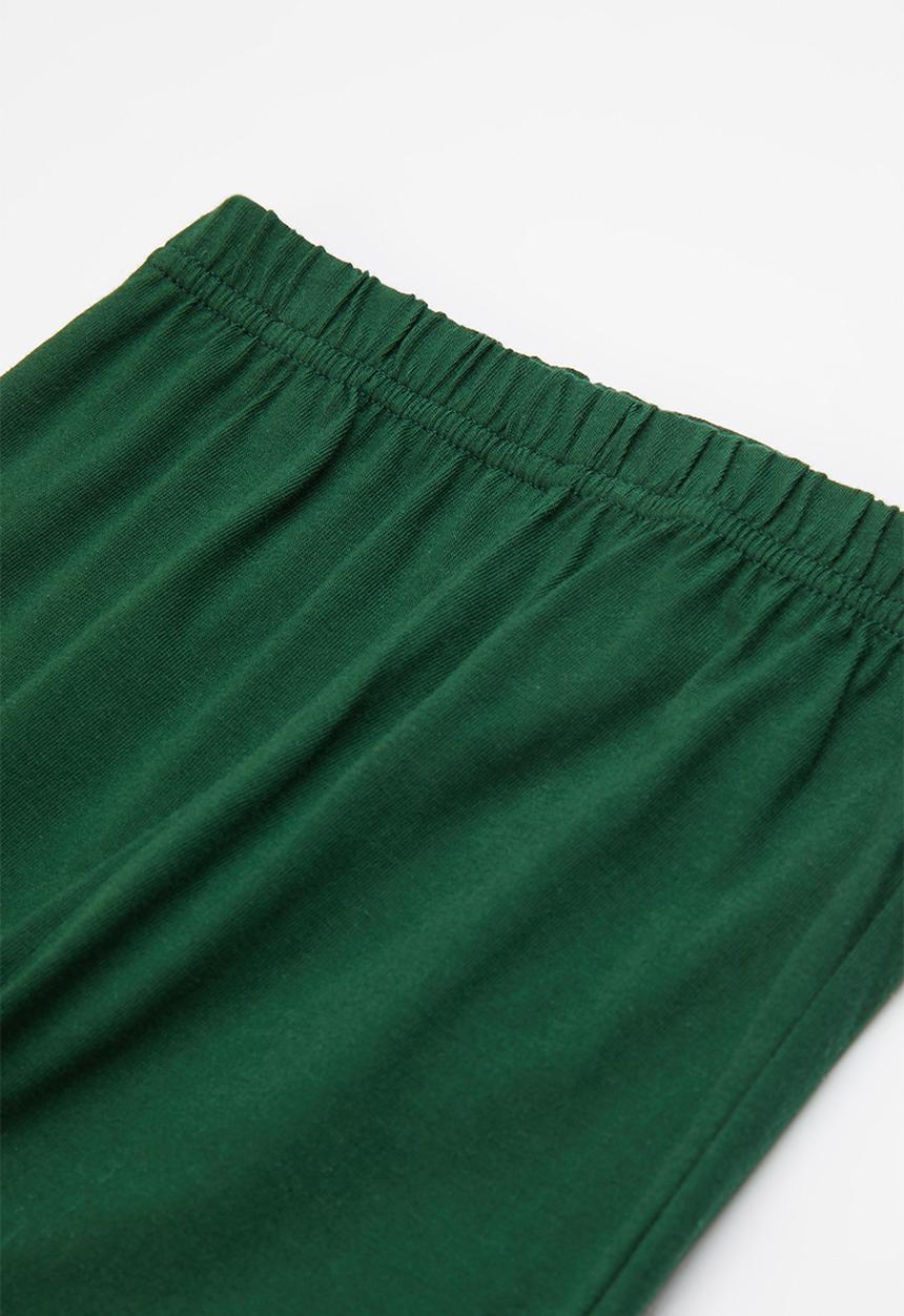 Pop Candy - Boys tee & pants pj set - green & grey
