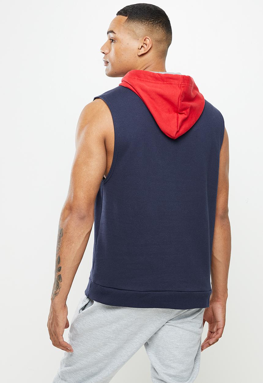 NBA - NBA sleeveless hooded sweater - navy