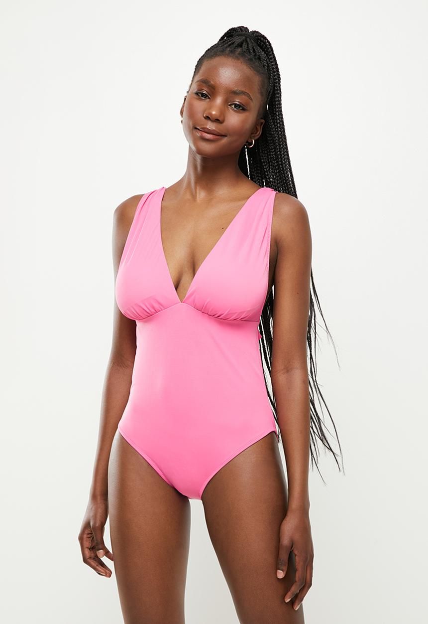 Trendyol - Print detail swimsuit - pink