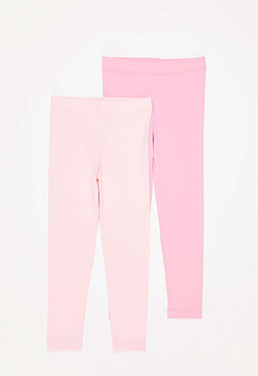Pop Candy - Girls 2 pack legging - candy pink & light pink