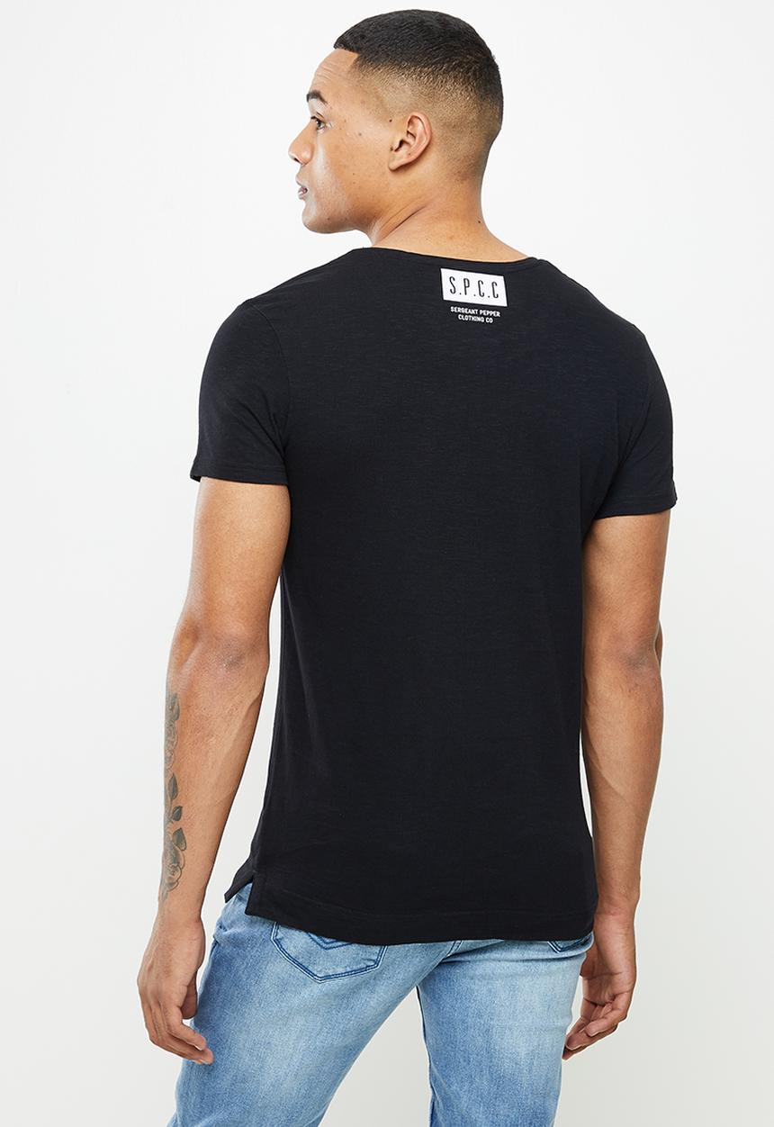 S.P.C.C - Kroft regular fit straight hem tee - black