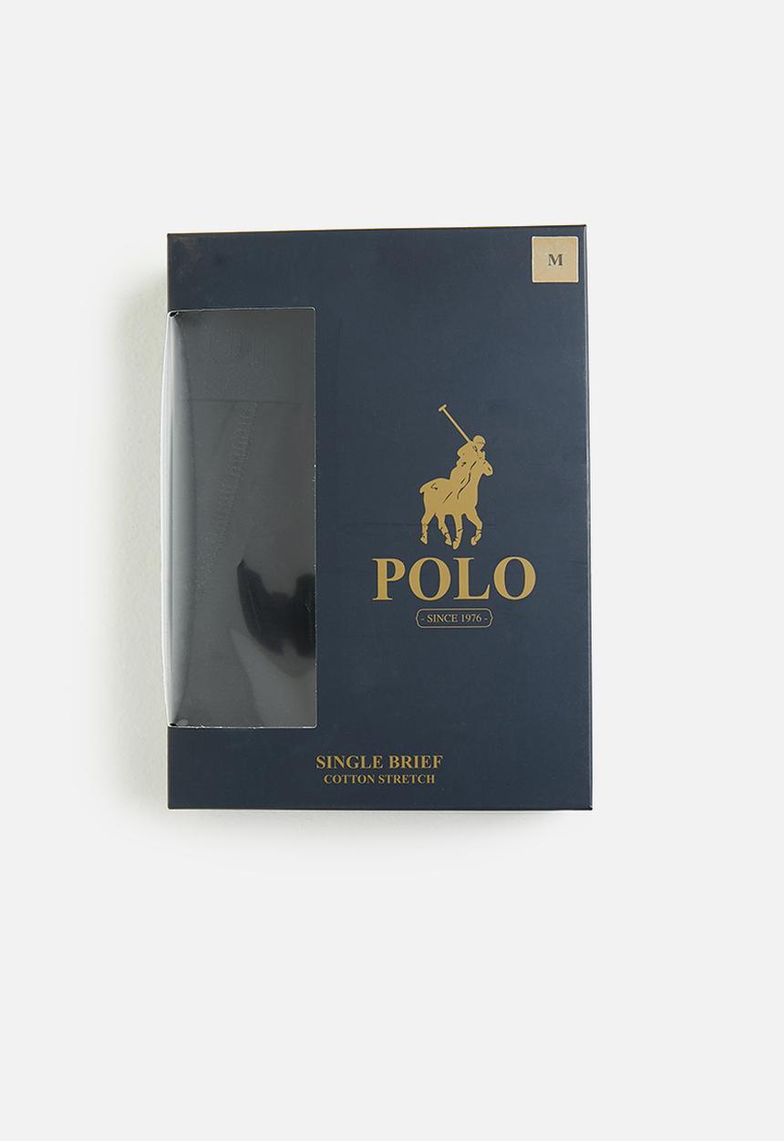 POLO - Men plain knit briefs - black