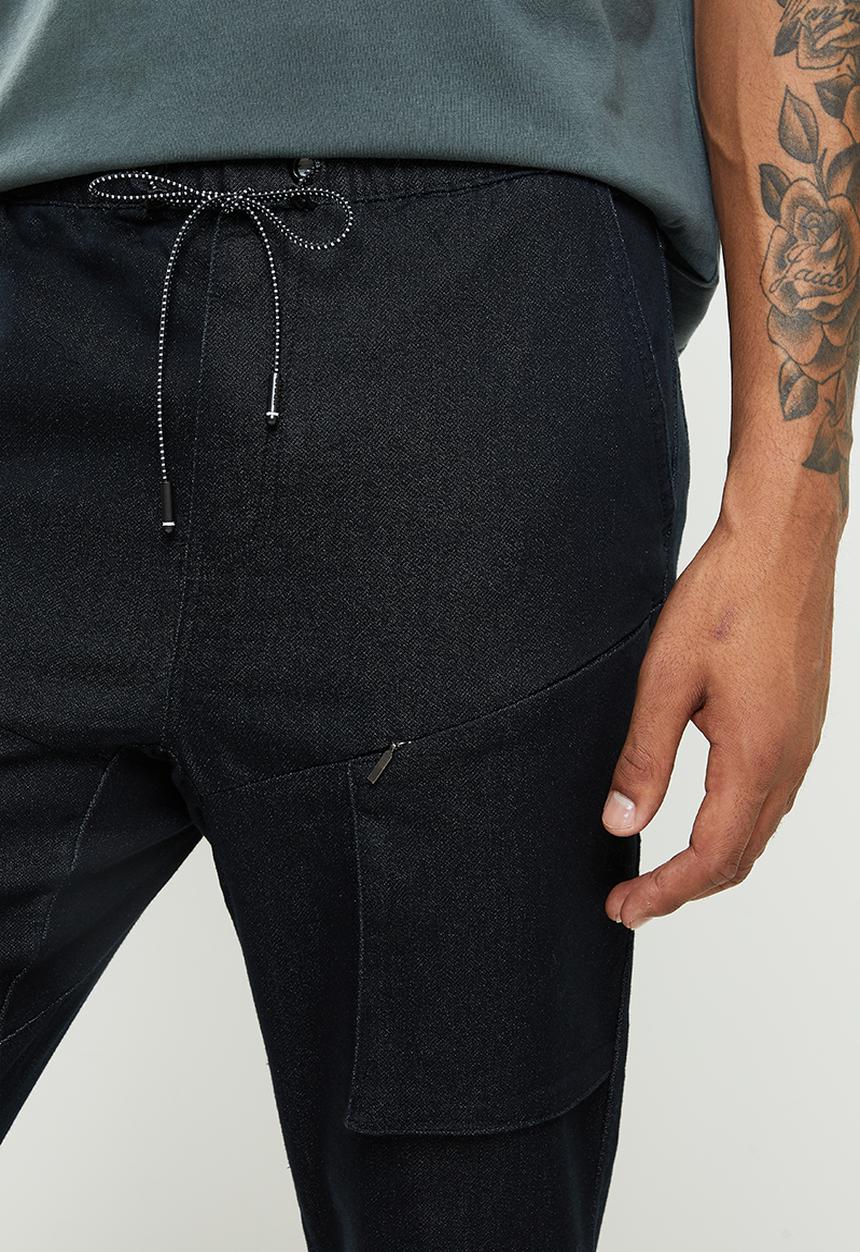 urban° - Urban cotton cargo - black