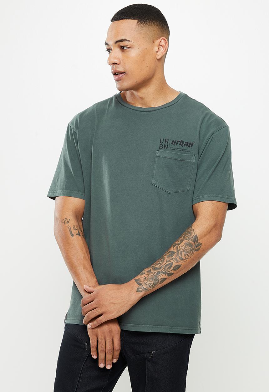 urban° - Urban pigment dyed pocket  tee - urban chic