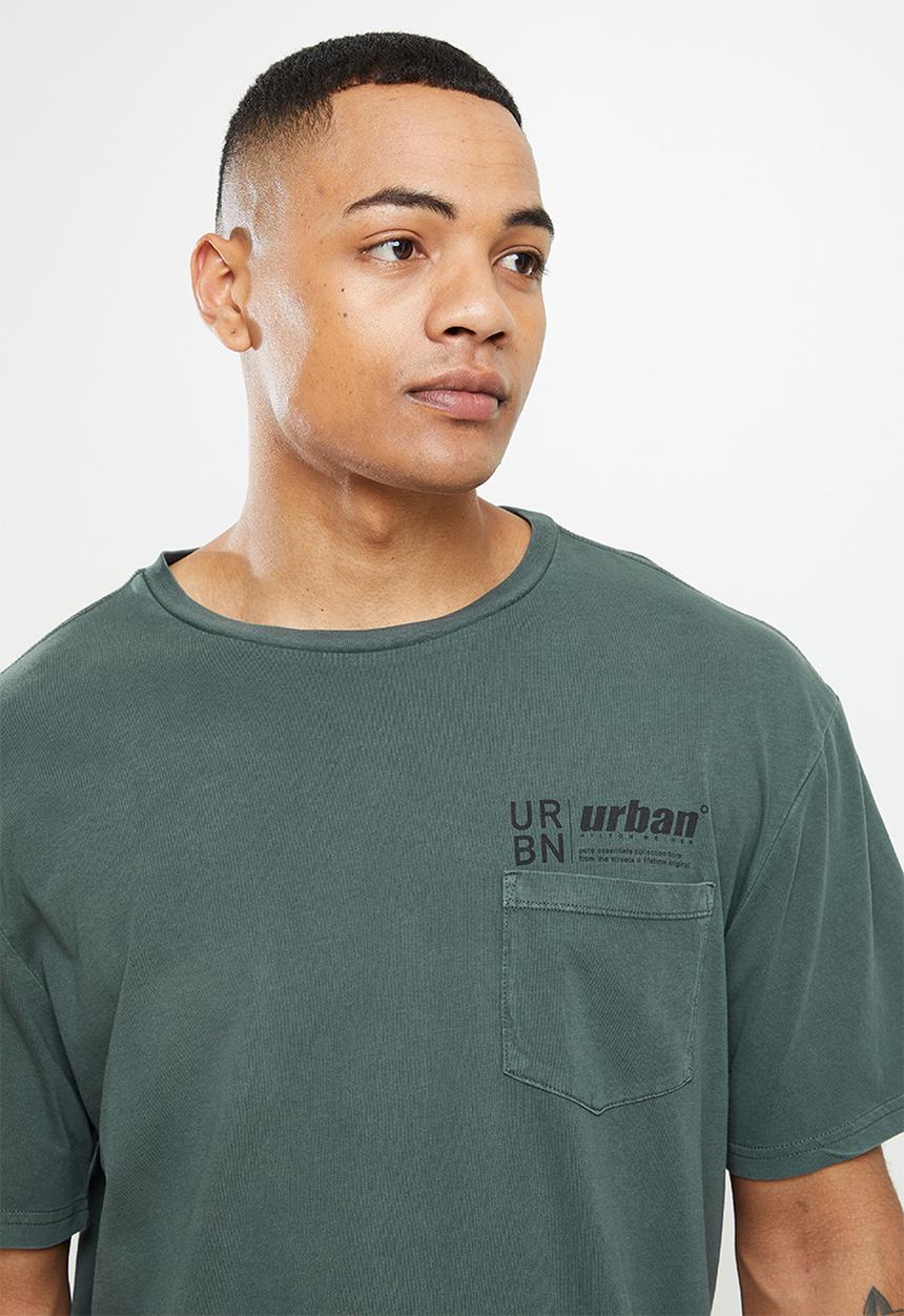 urban° - Urban pigment dyed pocket  tee - urban chic