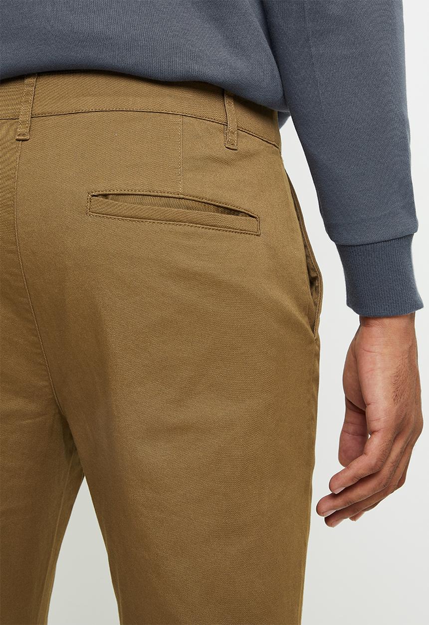 Giordano - Slim fit tapered pants - coyote brown
