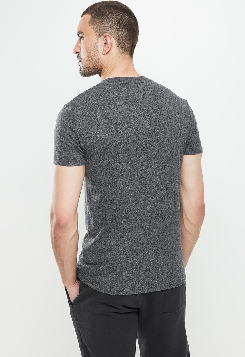 Superdry. - Superdry code essential tee - darkest charcoal marl