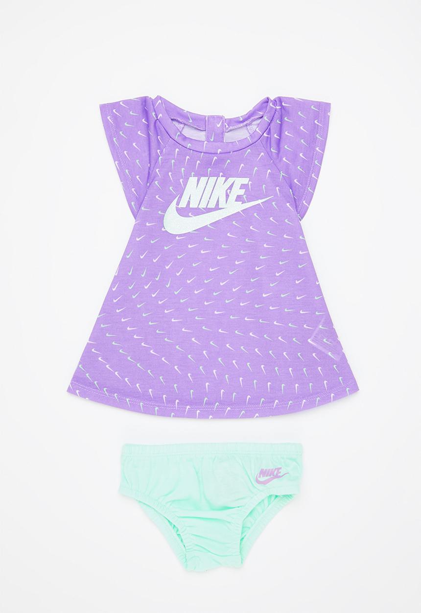 Nike - Nike girls essentials + dress - purple & mint 