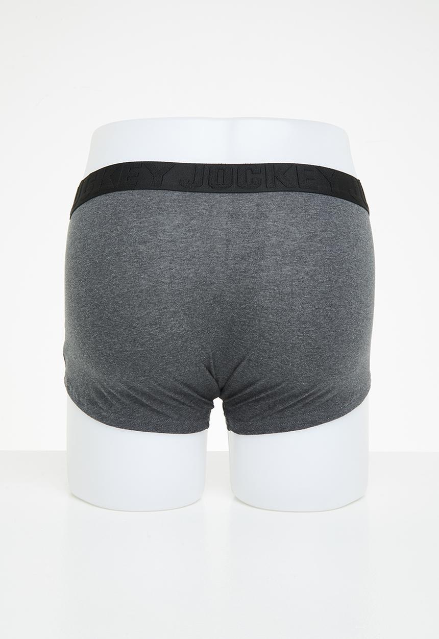 Jockey - Graded 3 pack pouch trunks - grey melange & dark grey