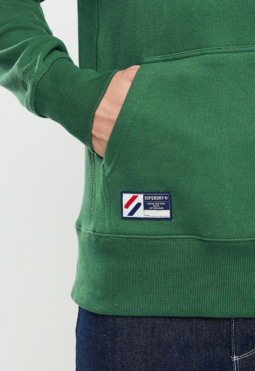 Superdry. - Superdry code essential hood - dark green