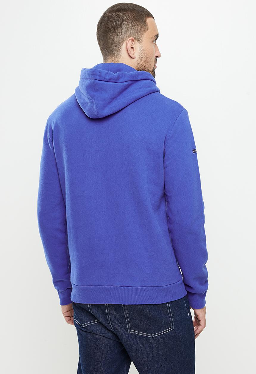 Superdry. - Script style col hood - mazarine blue