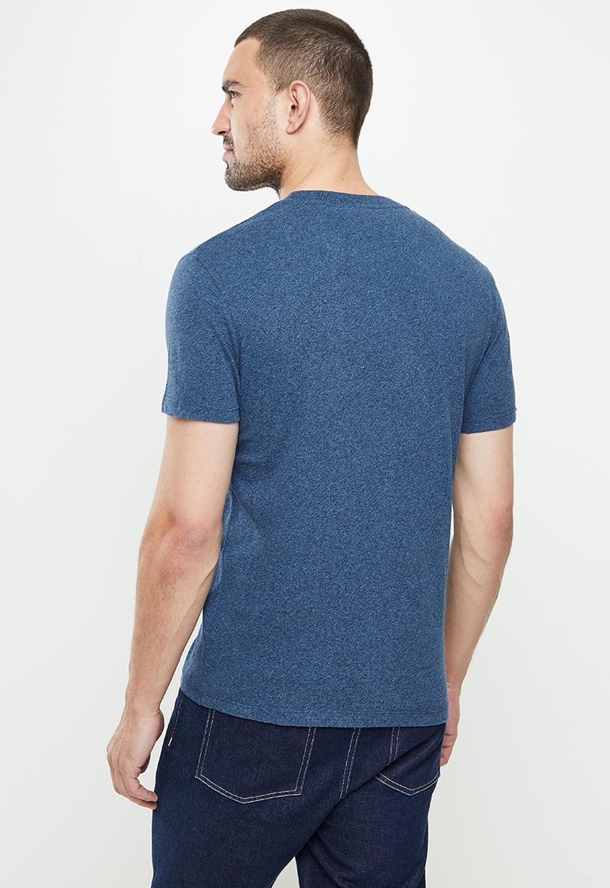 Superdry. - Vintage logo emb tee - charred teal grit