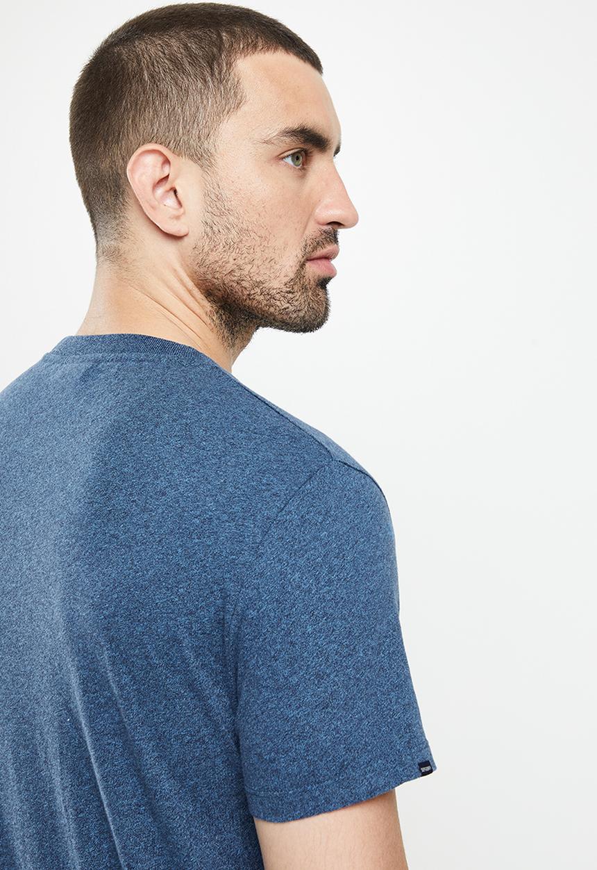 Superdry. - Vintage logo emb tee - charred teal grit