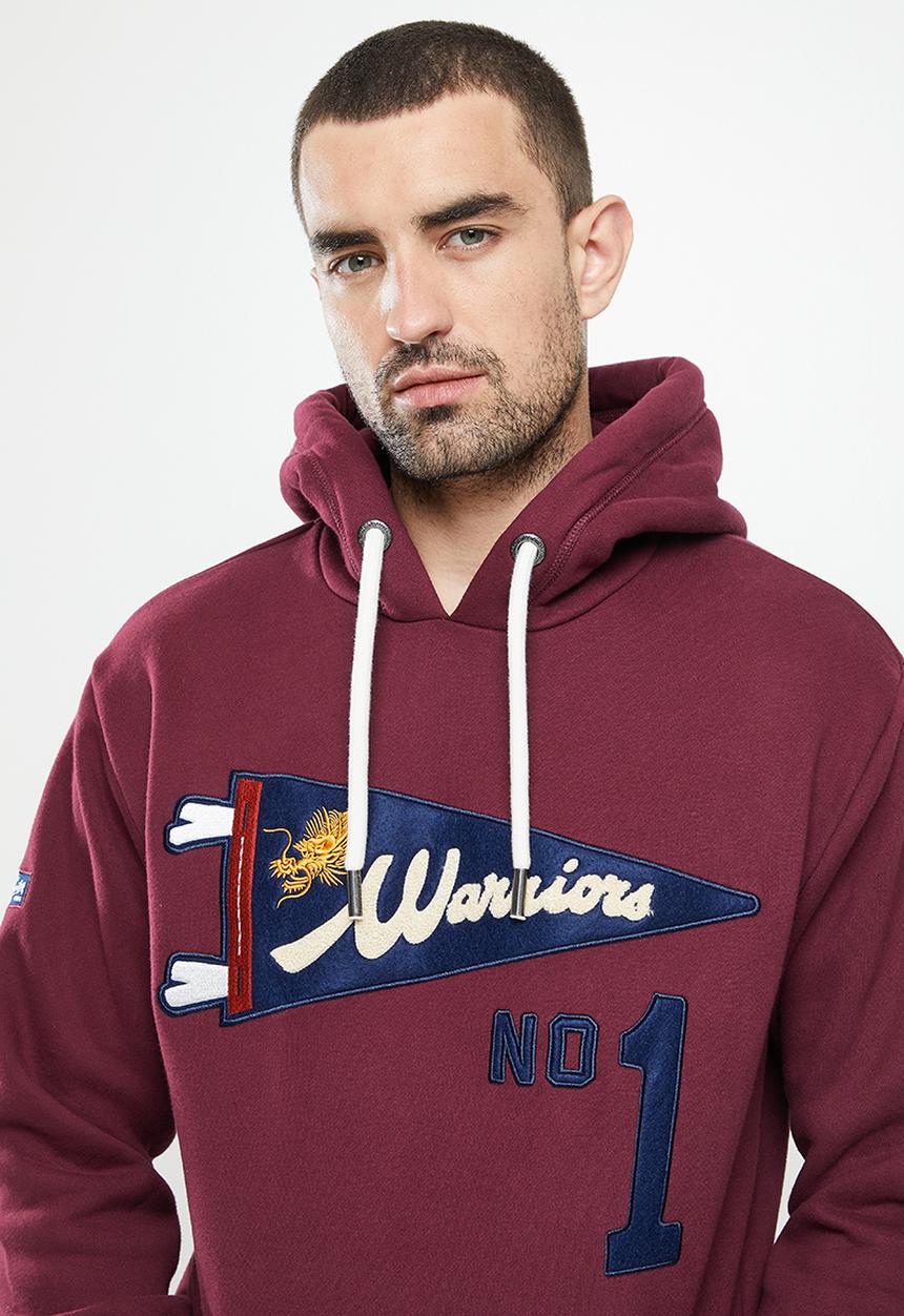 Superdry. - Collegiate hood - rich berry