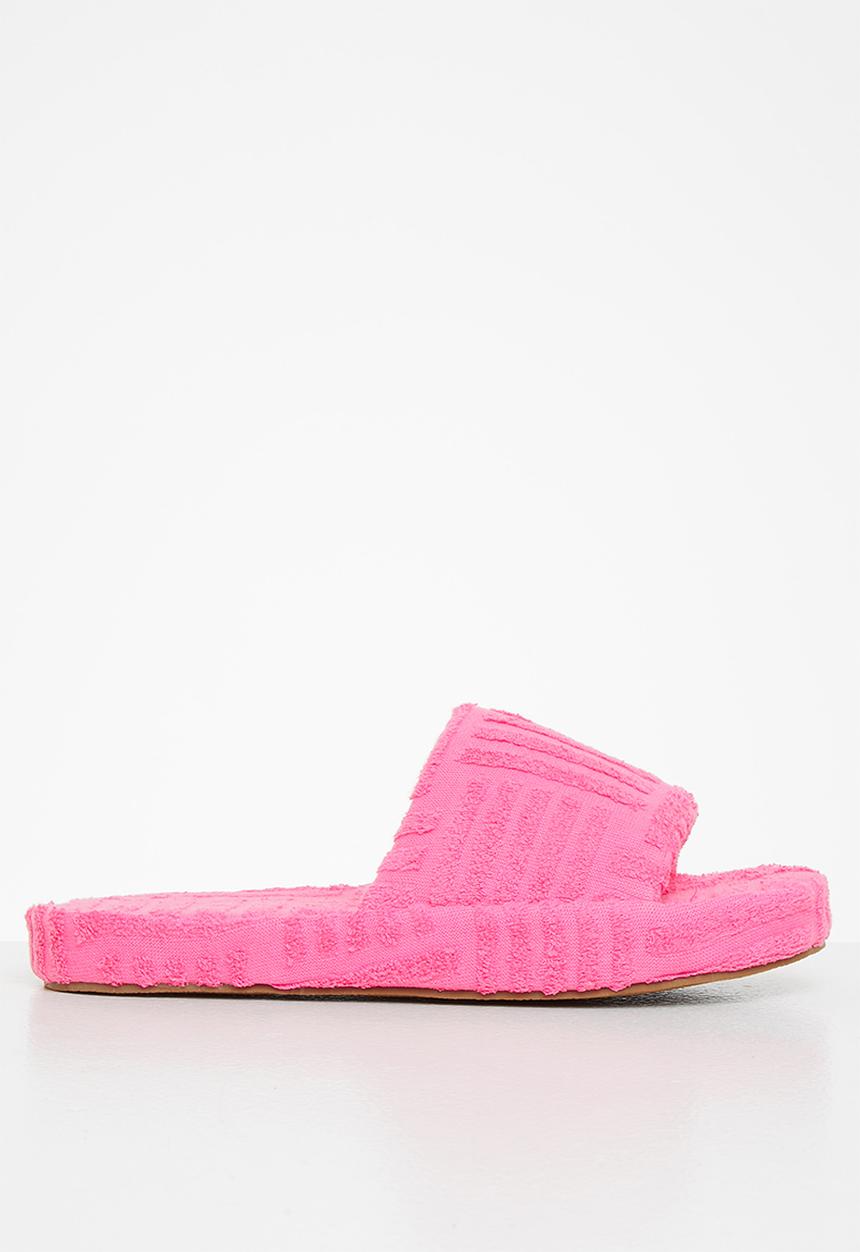 Public Desire - Juicy terry towelling slider - pink
